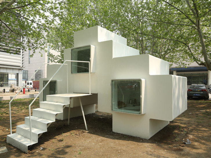 北京公园的微型房屋