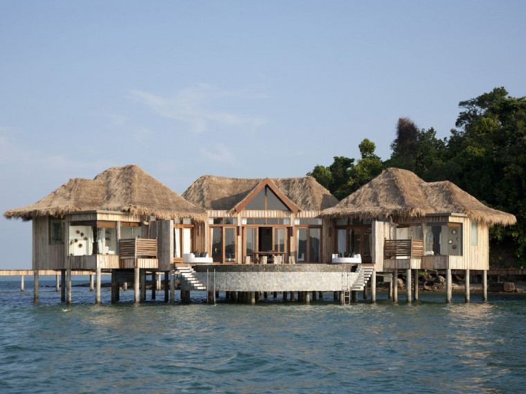 未来主义海岛别墅资料下载-柬埔寨岛的度假村