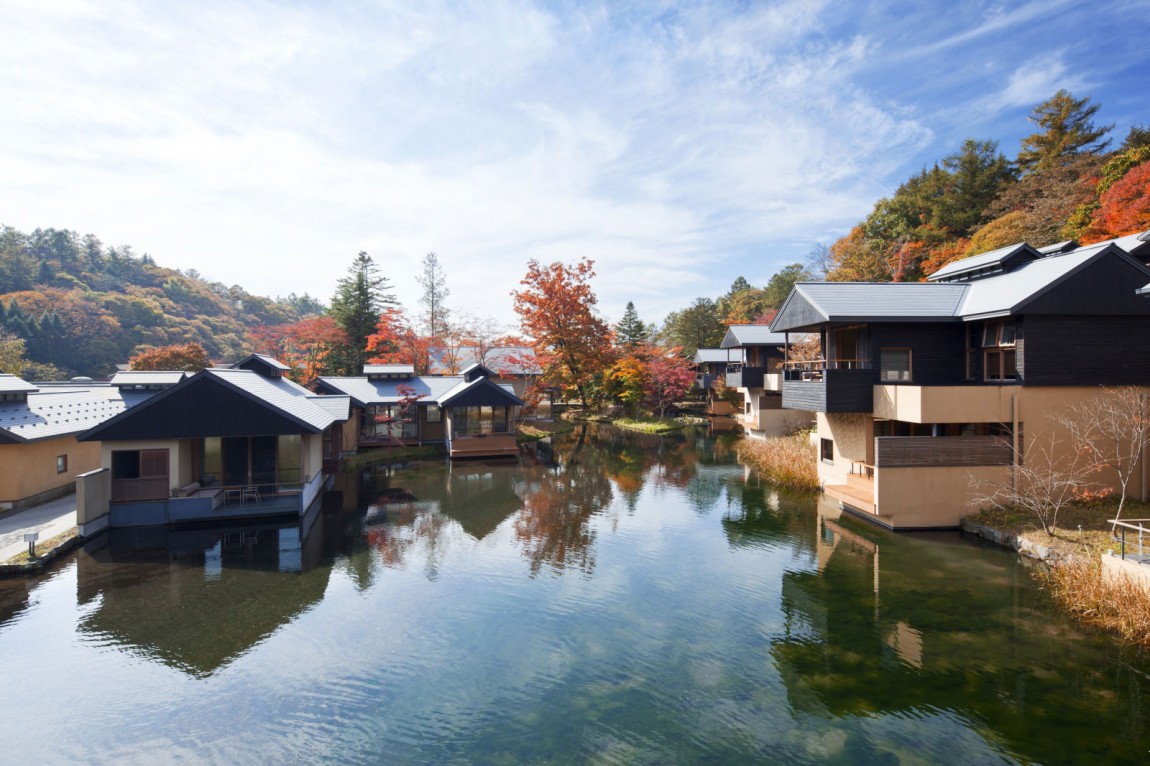 日本风景如画的温泉酒店