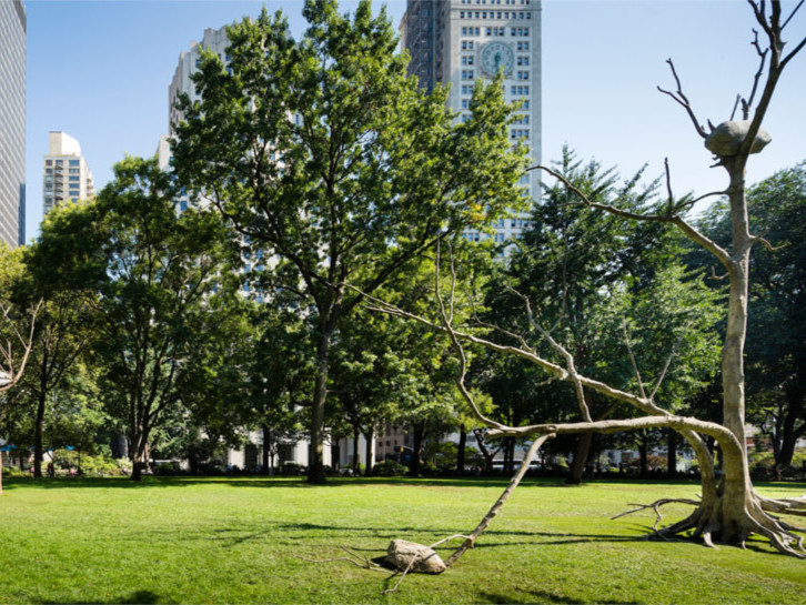 美国纽约地下公园资料下载-美国纽约麦迪逊广场公园青铜树景观