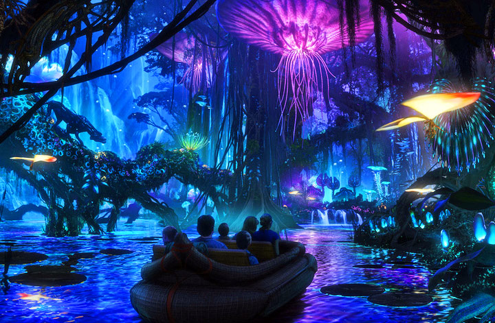 迪士尼动物王国阿凡达的世界夜景