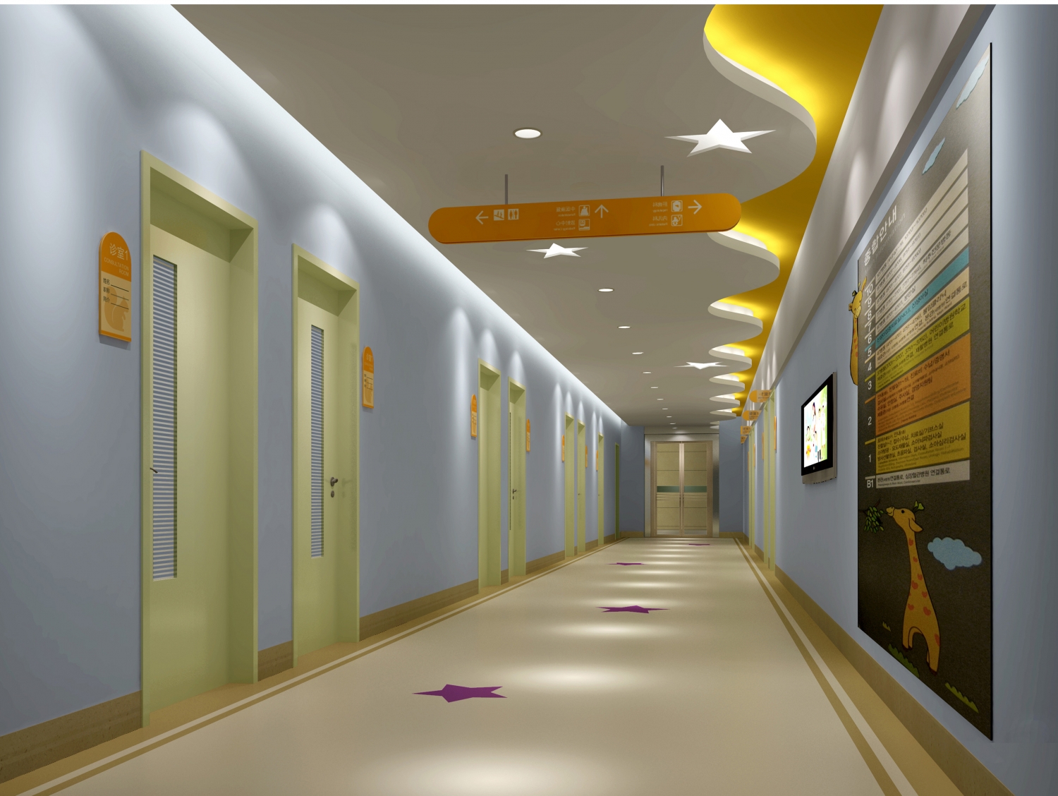 大同第五人民医院儿科诊室走廊图-大同第五人民医院第6张图片