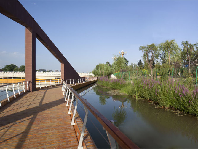 艾伊河滨水景观公园资料下载-银川艾依河滨水景观公园