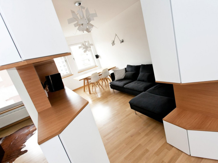 曼哈中性风格公寓资料下载-波兰中性风格的有趣公寓