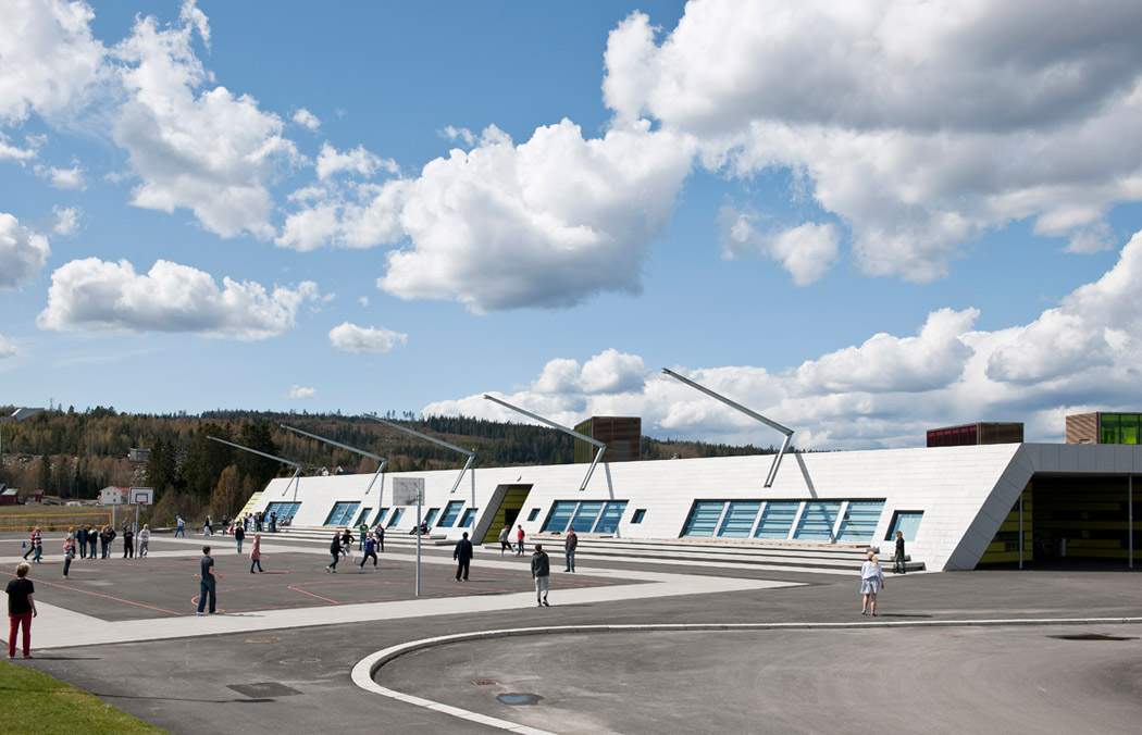 挪威gjerdrum高中校园景观