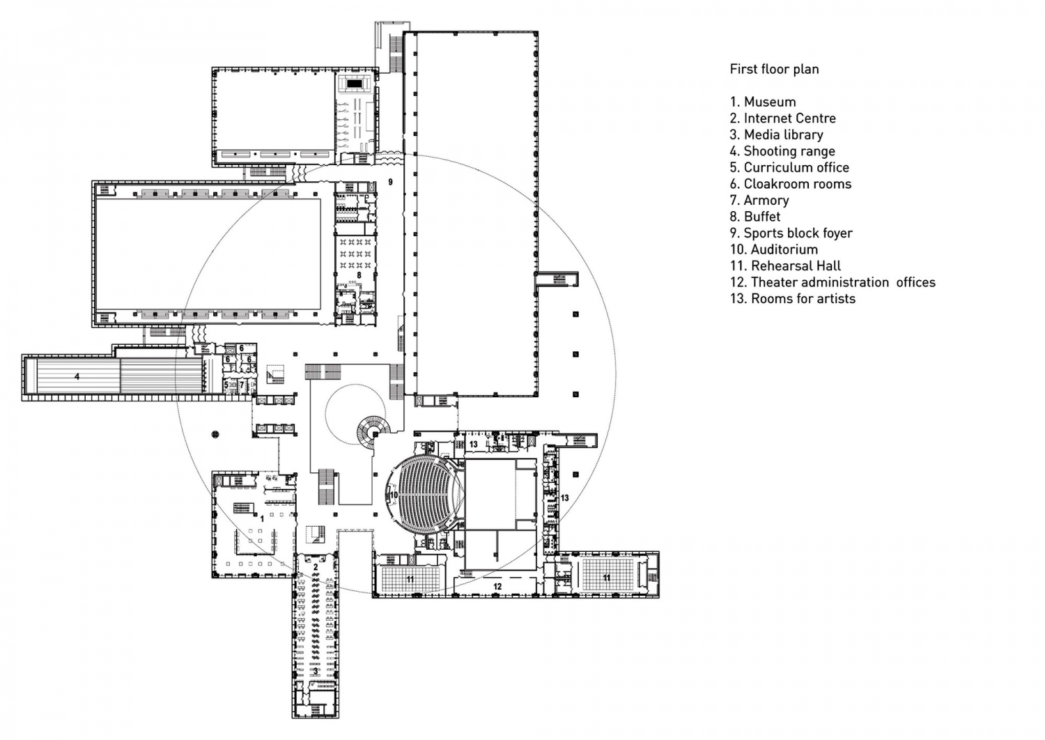哈萨克斯坦少年宫二层平面图-哈萨克斯坦少年宫第21张图片