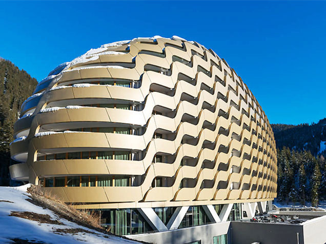 椭圆形酒店设计资料下载-瑞士达沃斯洲际酒店