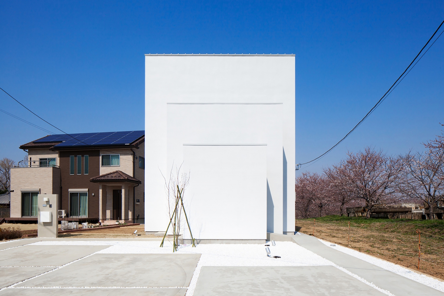 日本樱花树下的白房子-居住建筑案例-筑龙建筑设计论坛