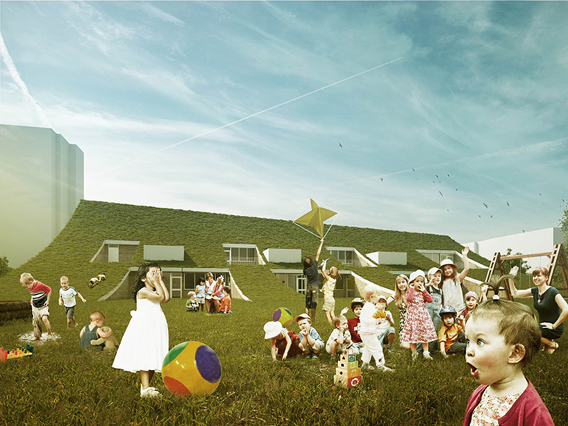 rastvorgroup has envisioned kindergarten hill, as a sloping