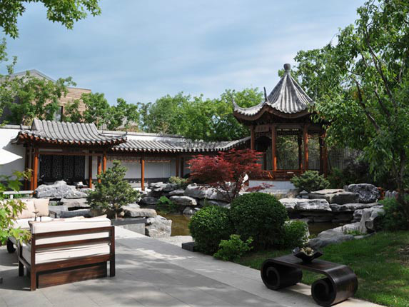 泰禾的院子施工图资料下载-北京泰禾运河岸上的院子景观