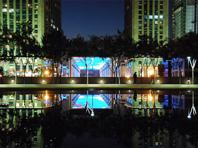 室外舞台背景墙资料下载-北京现代艺术中心公园规划