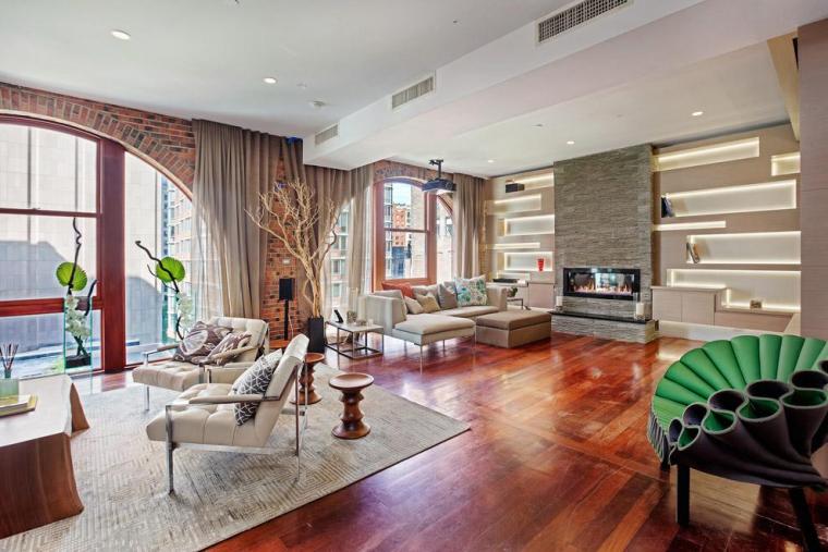美国纽约复式公寓室内客厅实景图-美国纽约复式公寓第3张图片
