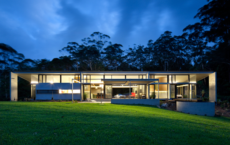 澳大利亚蒙特维尔住宅外部夜景实-澳大利亚蒙特维尔住宅第10张图片
