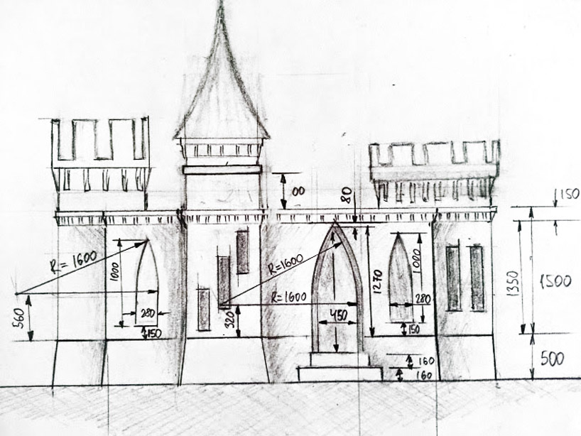小型城堡设计图图片