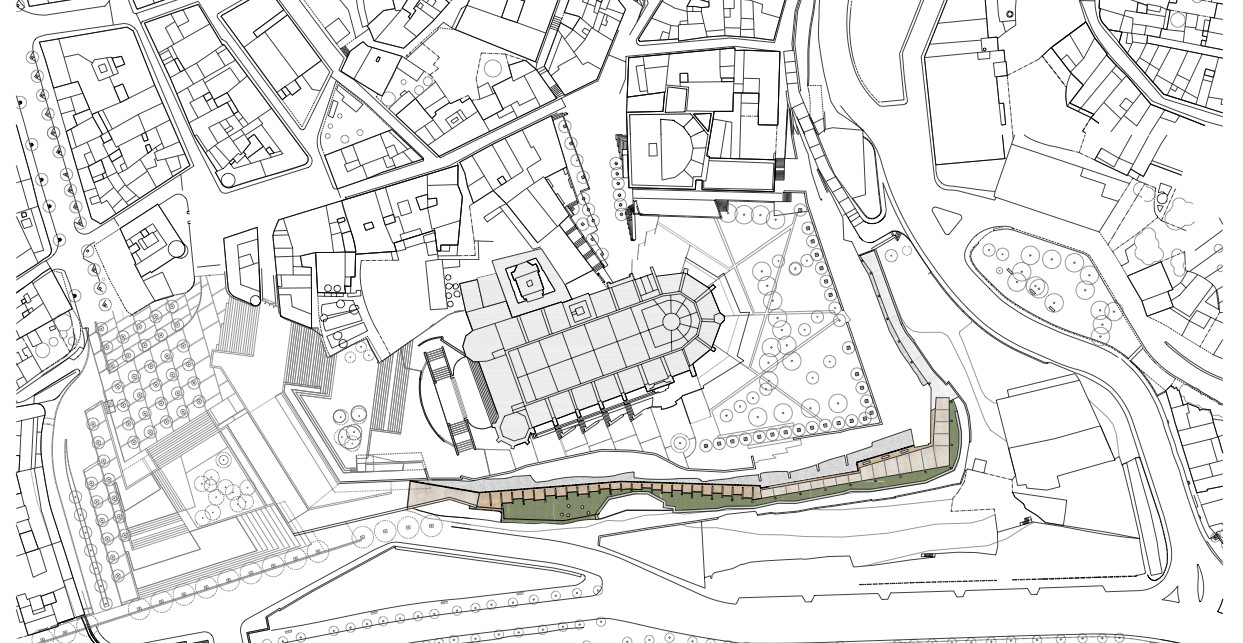 西班牙某城市重建外部過道實景圖 西班牙某城市重建外部森林局部實景