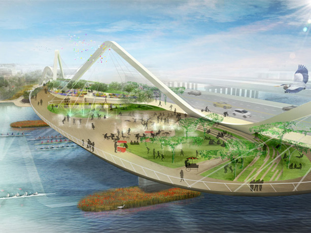 大桥设计理念资料下载-美国华盛顿11街区大桥公园