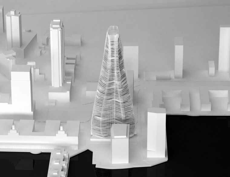 美国泽西城垂直塔方案设计模型图-美国泽西城垂直塔方案设计第8张图片