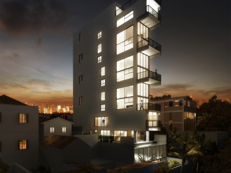 巴西白色住宅资料下载-巴西纤细住宅大厦