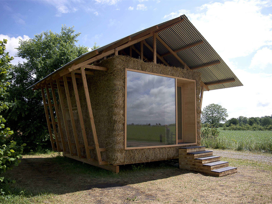 巢式茅草屋景观