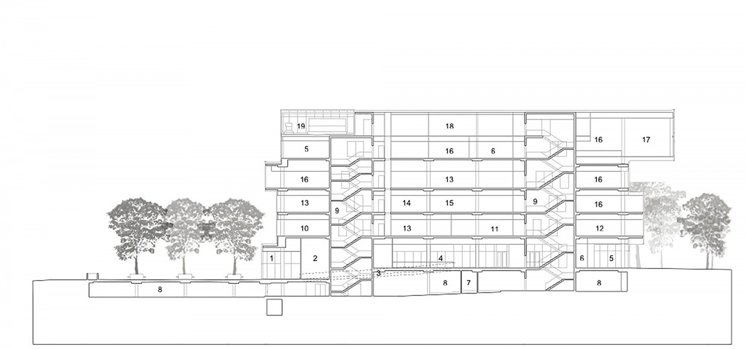 加拿大中心图书馆剖面图-加拿大中心图书馆第23张图片