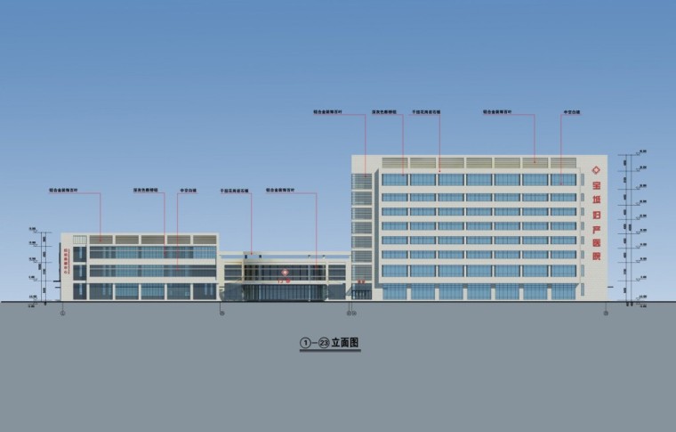 天津宝坻妇幼保健医院立面图-天津宝坻妇幼保健医院第4张图片