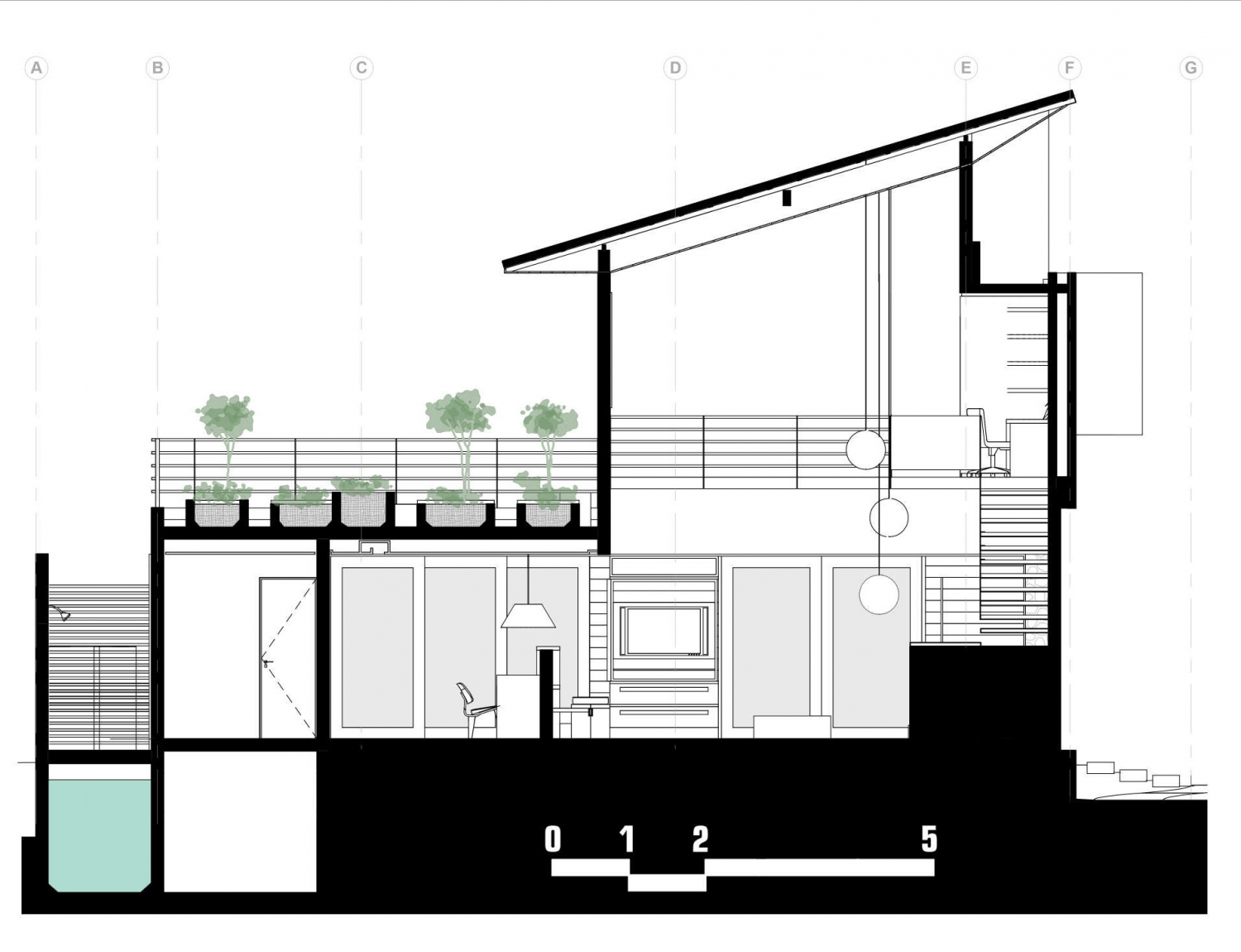 巴西杰瑞建筑师别墅剖面图-巴西杰瑞建筑师别墅第29张图片