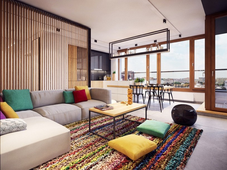 哥德堡清新舒适的公寓资料下载-波兰多彩而舒适的公寓