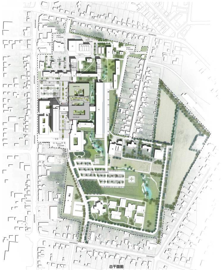 丹麦Vendsyseel医院改扩建平面图-丹麦Vendsyseel医院改扩建第8张图片