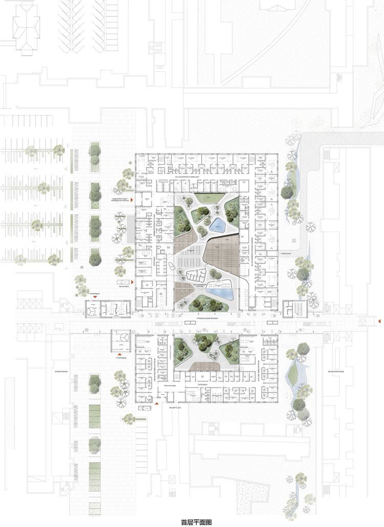 丹麦Vendsyseel医院改扩建平面图-丹麦Vendsyseel医院改扩建第10张图片