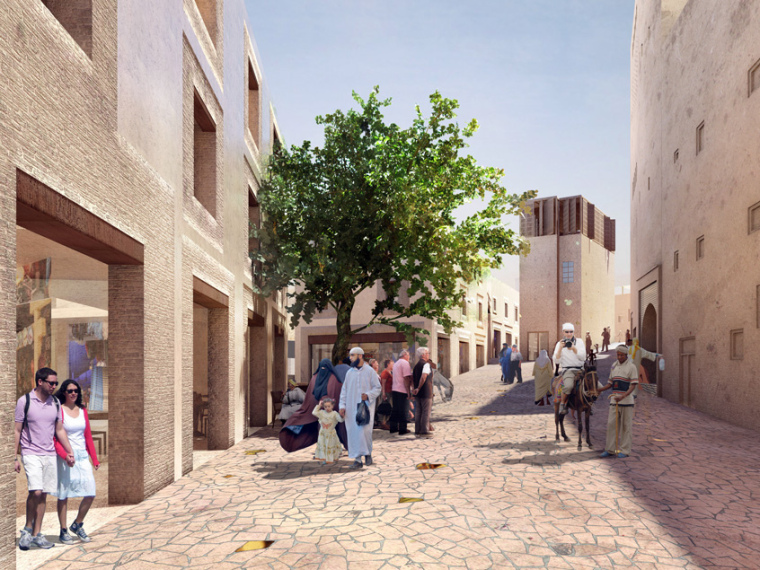 城市公共空间设计平面图资料下载-摩洛哥非斯城市公共空间
