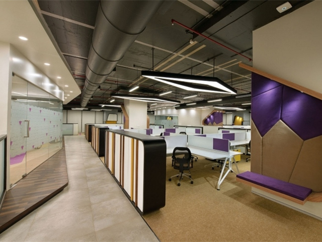 CAD办公室家家具模块资料下载-印度国际金融公司办公室