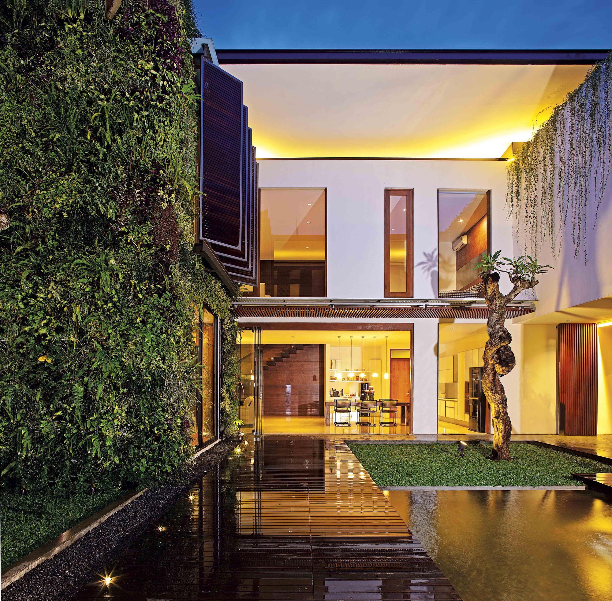 印尼西爪哇2628姐妹别墅夜景实景-印尼西爪哇2628姐妹别墅第6张图片