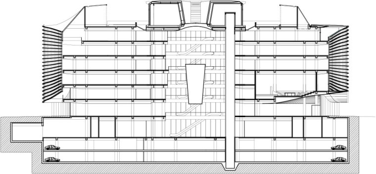 Aedas中标的新浪总部剖面图-Aedas中标的新浪总部第15张图片