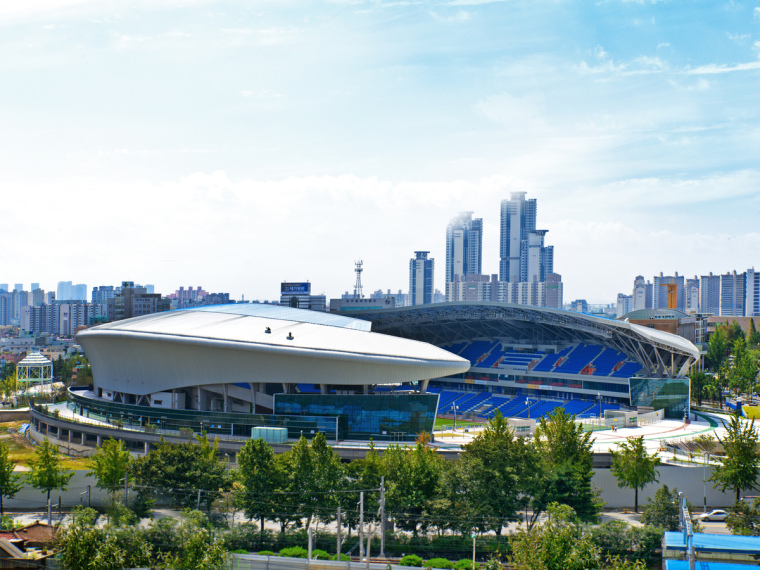 足球体育公园资料下载-韩国足球体育馆及Sungui体育公园