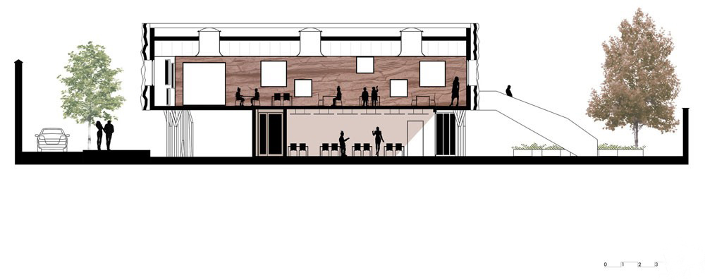 法国岩石餐厅剖面图