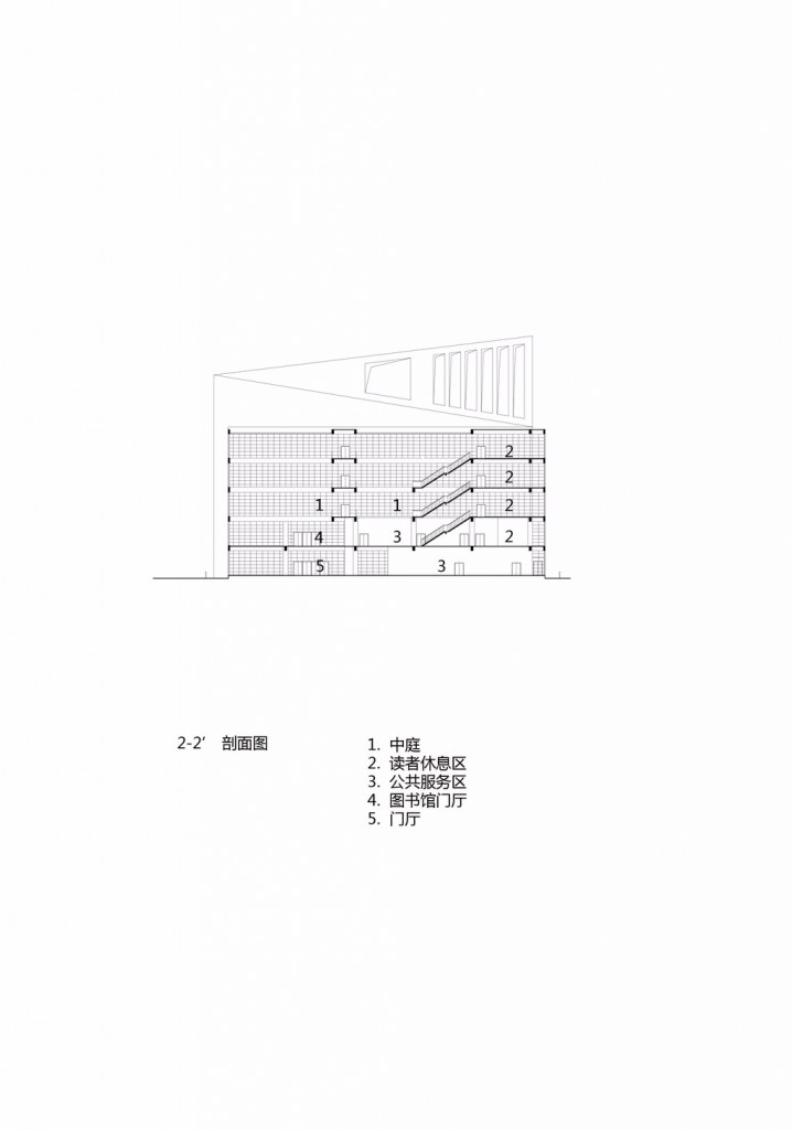 曲靖文化中心图书馆剖面图-曲靖文化中心图书馆第30张图片