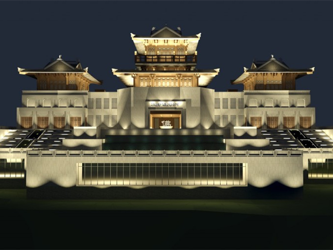 佛教现代建筑资料下载-重庆华岩寺佛教博物馆