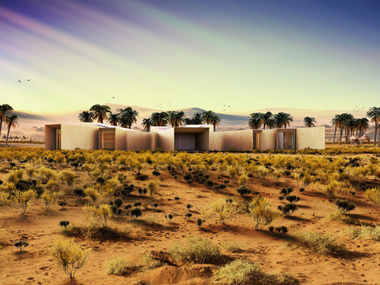 阳光生态低调奢华资料下载-阿联酋在沙漠里生态酒店