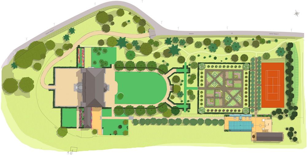 法国罗伯特庄园景观平面图