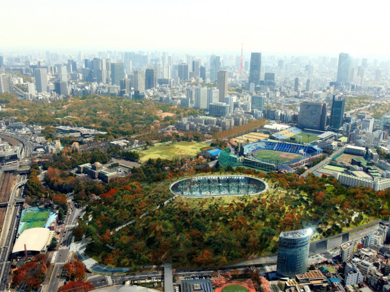 2020景观竞赛资料下载-2020日本奥运会主体育场