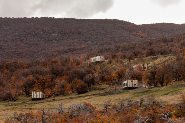 温馨惬意住宅资料下载-智利patagonia地区旅行木屋住宅