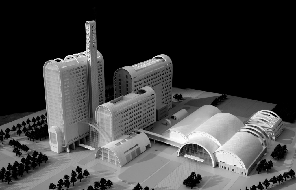 内蒙古广播影视数字传媒中心模型图