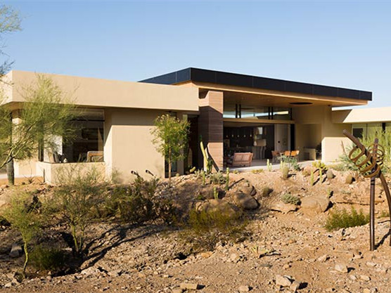 美国沙漠庭院住宅资料下载-美国Arroyo沙漠住宅