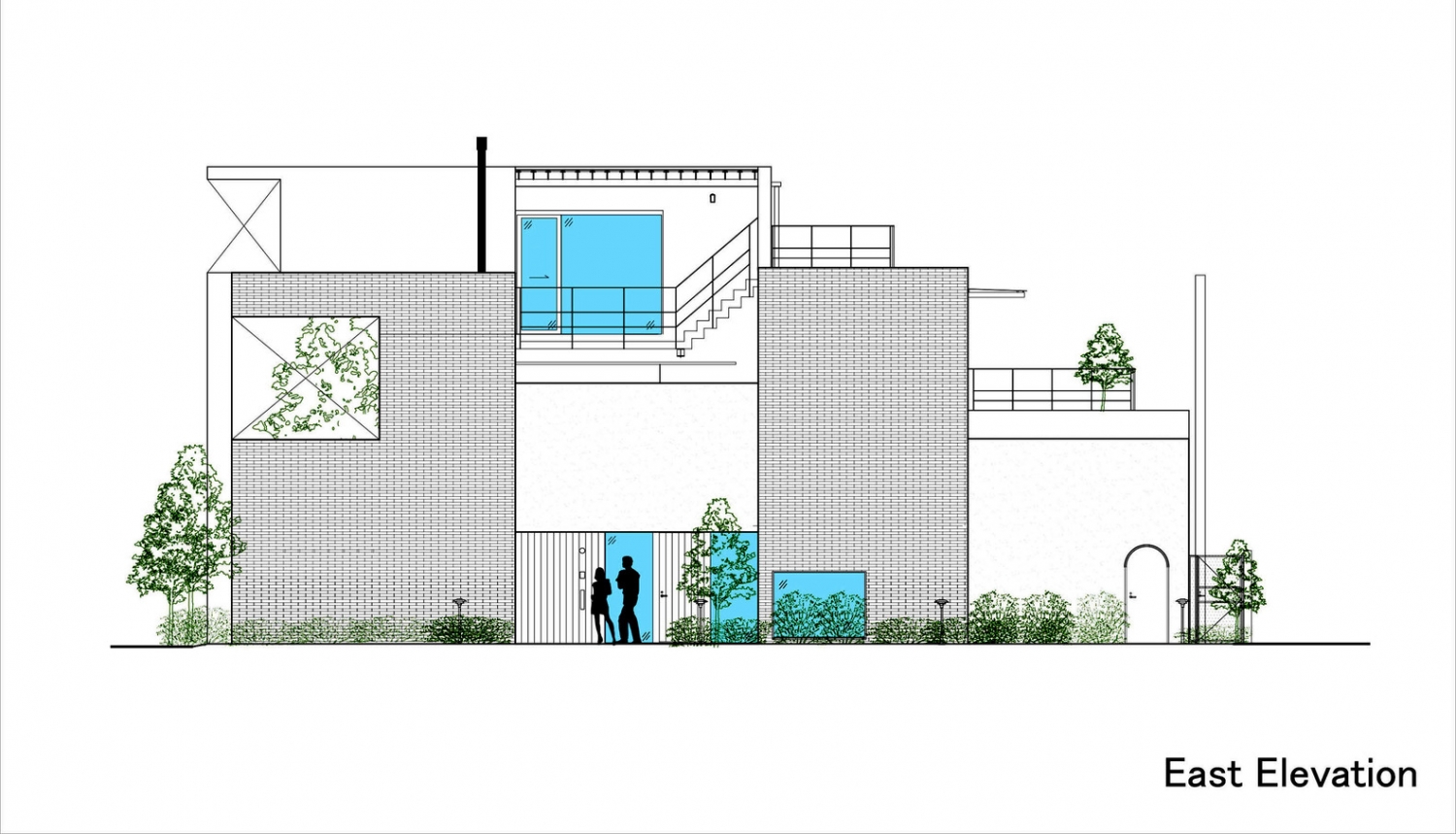 日本高番住宅立面图