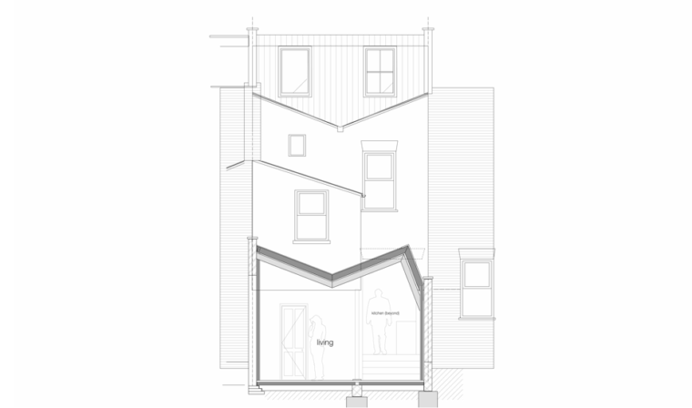 英国蝶状屋顶的住宅扩建_11