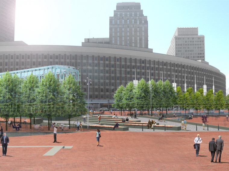 MBTA运营控制中心资料下载-美国麻州政厅广场