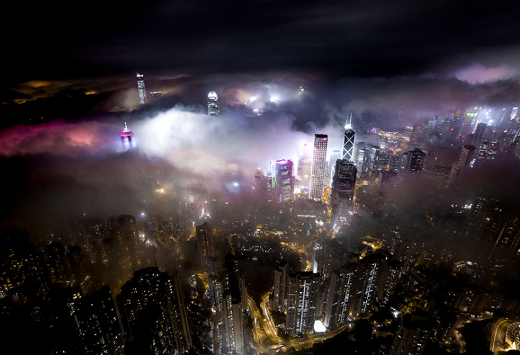 香港城市夜景景观_3