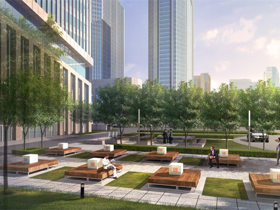 圆形景观广场CAD资料下载-长春明宇广场的商业综合体景观