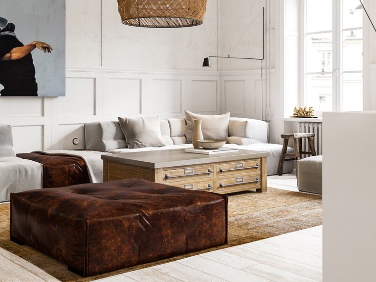 圣彼得堡精致与原始混搭艺术住宅