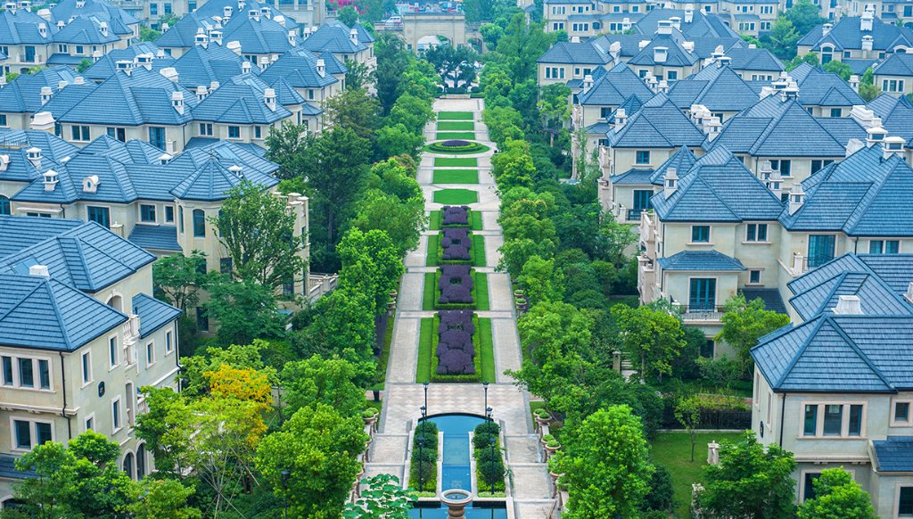 杭州金都夏宫别墅区景观外部实景